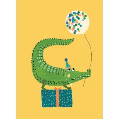 Petit Monkey Geburtstagskarte Party Krokodil