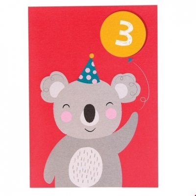 Rex London Geburtstagskarte, Koala 3. Geburtstag