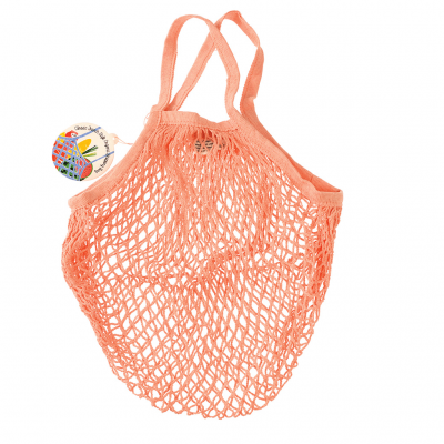 Rex London Netzeinkaufstasche aus Bio-Baumwolle, coral