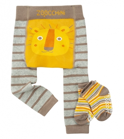 Zoocchini Baby Leggings & Socken Set, Leo der Lwe