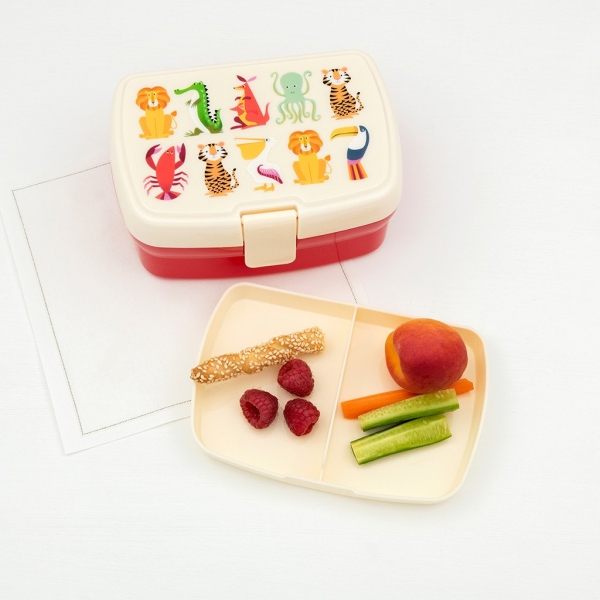 Rex London Lunch Box mit herausnehmbaren Fach, Colourful Creations