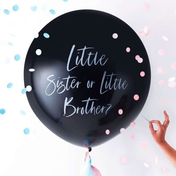 Ginger Ray Gender Reveal Little Brother or Sister Ballon
