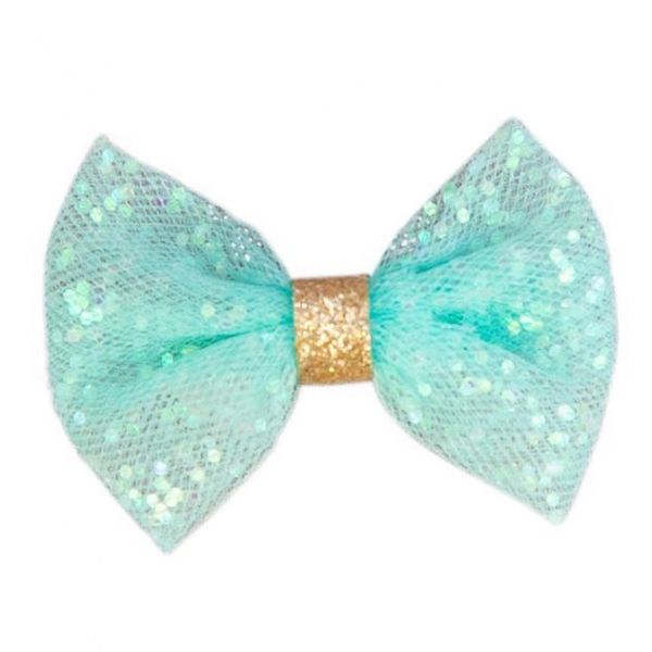 Global Affairs Haarclips, Tulle Bow Mint - 2 Stck