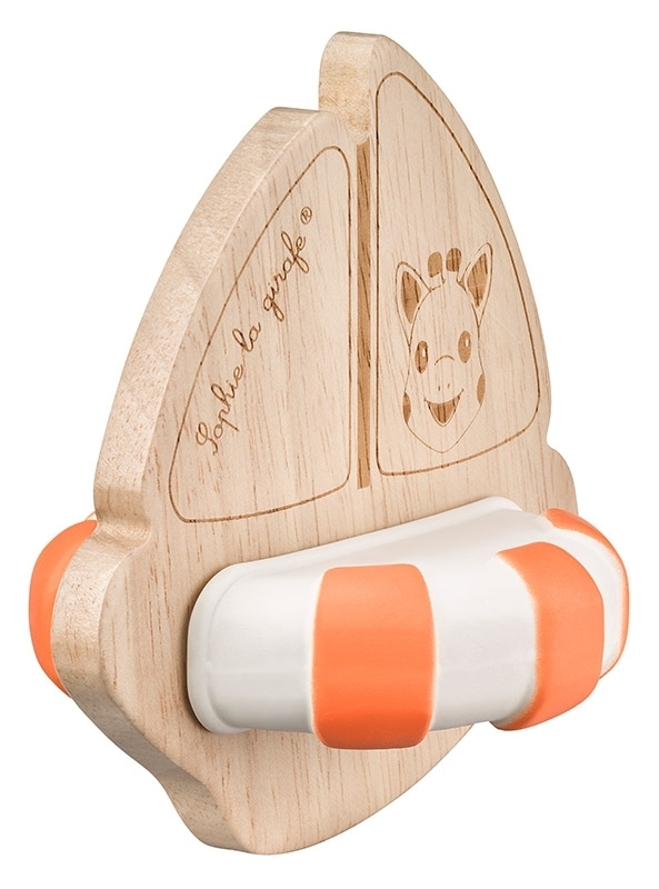 Sophie la girafe Greifling Boot aus Naturkautschuk und Kautschukbaumholz