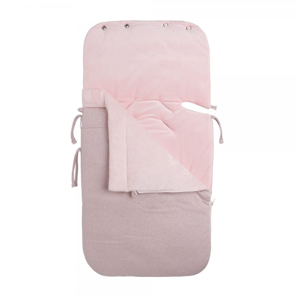 Babys Only Fusack Maxi-Cosi 0+ Sparkle, Silber-Rosa Melee
