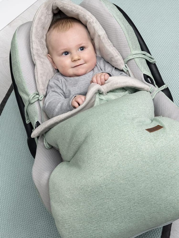 Babys Only Fusack Maxi-Cosi 0+ Sparkle, Silber-Rosa Melee