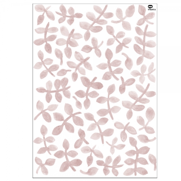 Tresxics Aufkleber mit Aquarellblttern (1 Bogen), Pink