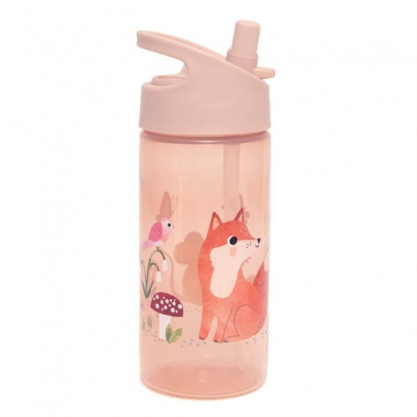Petit Monkey Strohhalm-Flasche, Woodland Pink