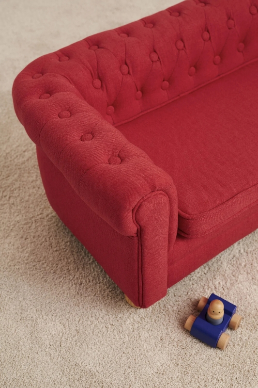 Kids Concept Kindersofa Chesterfield, Rot