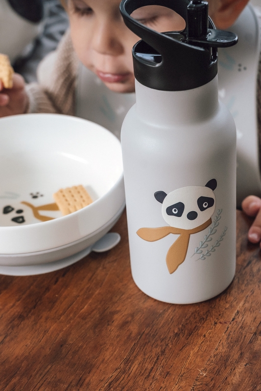Trixie Edelstahl Trinkflasche, 350 ml - Panda