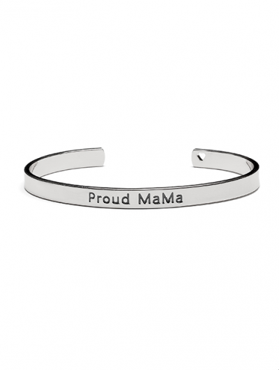 Proud MaMa Bangle Bracelet, Silber