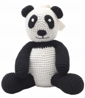 natureZOO Gehäkelte Spieluhr, Schwarzer Panda