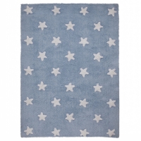 Lorena Canals Kinderteppich, Blue Stars White 120 x 160 cm