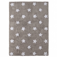 Lorena Canals Kinderteppich, Linen Stars White 120 x 160 cm