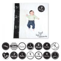 lulujo Babys First Year Swaddle-Blanket & Karten Set, Loved Beyond