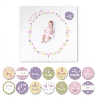lulujo Babys First Year Swaddle-Blanket & Karten Set, Isnt she lovely