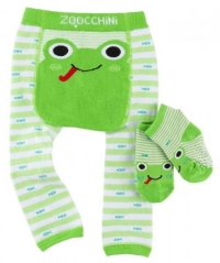 Zoocchini Baby Leggings & Socken Set, Flippy der Frosch