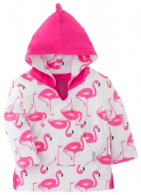 Zoocchini Frotte-Kapuzenshirt - Fanny der Flamingo