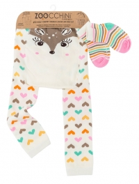 Zoocchini Baby Leggings & Socken Set, Fiona das Rehkitz