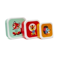 Petit Monkey Set 3 Snack-Dosen, Tiere