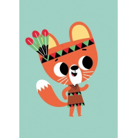 Petit Monkey Geburtstagskarte Indian