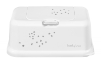 FunkyBox Feuchttücher Box, weiss/ kleine Sterne