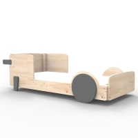 Mathy by Bols Montessori Discovery Einzelbett, Basalte-Grau