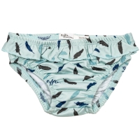 Riffle Amsterdam Mdchen Badehose, Stripe feather