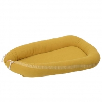 Kikadu Bettnestchen aus Musselin Baumwolle, mustard