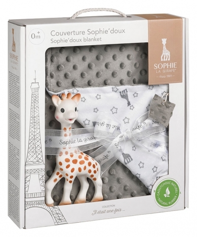 Sophie la girafe Geschenkset mit Kuscheldecke