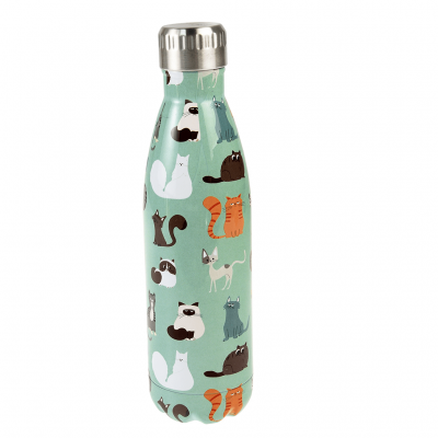 Rex London Edelstahl Thermosflasche, Nine Lives