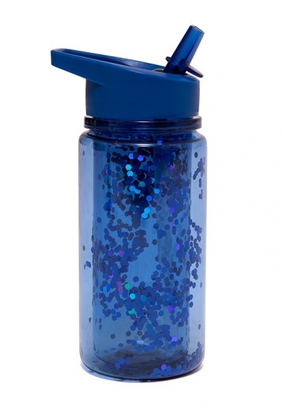 Petit Monkey Trinkflasche mit Glitzer, Night Blue