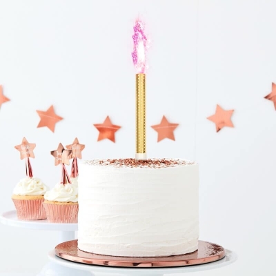 Ginger Ray Gender Reveal oder Geburtstags Fontänen Kerzen, Pink