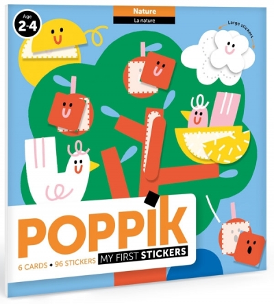 Poppik Meine erste Stickers, Tiere (6 Karten + 360 Stickers)