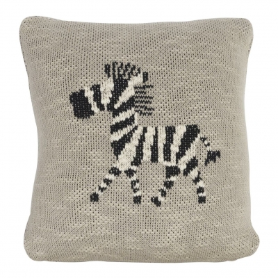 Quax gestricktes Dekokissen, Zebra