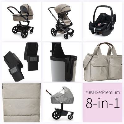 JOOLZ Day+ Kinderwagen #3KHSet 8in1, Timeless Taupe (mit Maxi Cosi)