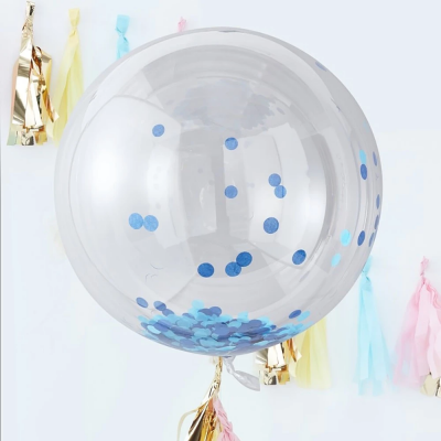 Ginger Ray riesige Konfetti Ballone, 3 Stück - blau