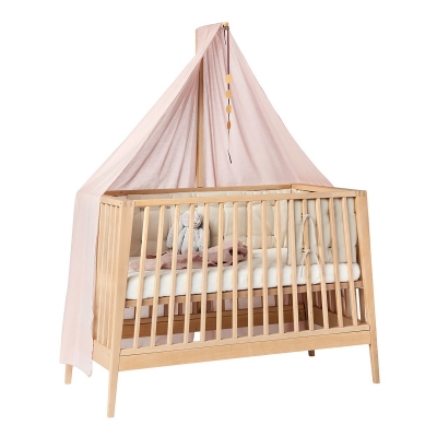 Leander Himmel fr Linea und Luna Babybett, Dusty Rose