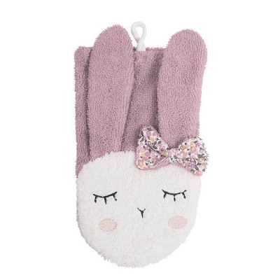 kikadu Waschhandschuh Hase, Rose