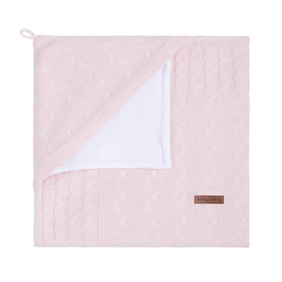 Babys only Kapuzendecke Nickistoff Cable, klassisch Rosa