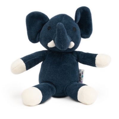 natureZOO Bio-Velour-Teddybr, Dunkelblauer Elefant