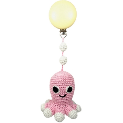 natureZOO Spielzeug für Kinderwagen, Pink Octopus