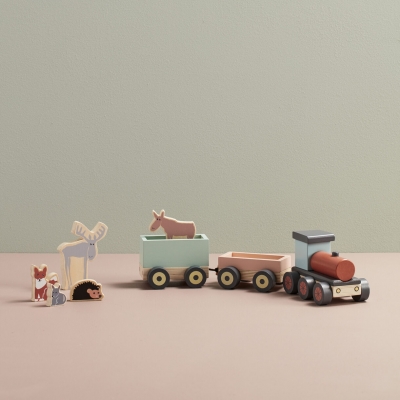 Kids Concept Holzeisenbahn mit Tieren