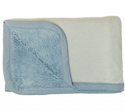 Snoozebaby Ultra-Soft Decke aus Bio-Baumwolle 75 x 100 cm, Fresh Blue