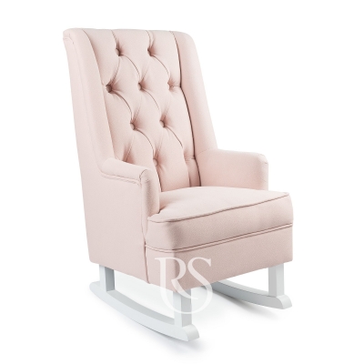 Rocking Seats Schaukelstuhl Kids Royal Rocker, Blush Rosa & weies Holz