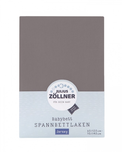 Julius Zllner Spannbetttuch 70/140, Jersey Anthracite