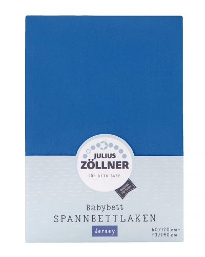 Julius Zllner Spannbetttuch 70/140, Jersey Blau