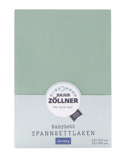 Julius Zllner Spannbetttuch 70/140, Jersey Salbei