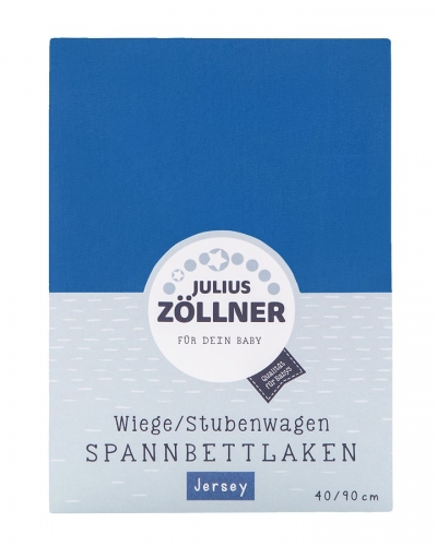 Julius Zöllner Spannbetttuch 90/40, Jersey Blau