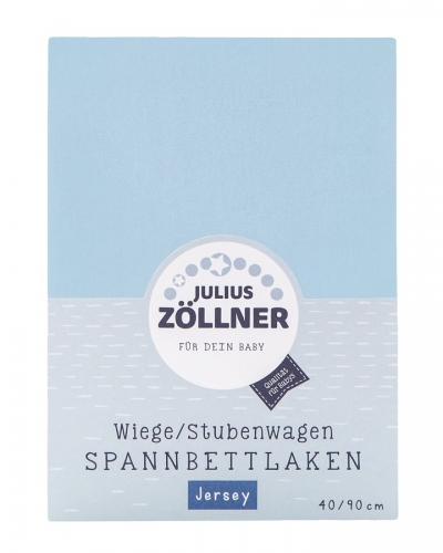 Julius Zöllner Spannbetttuch 90/40, Jersey Hellblau